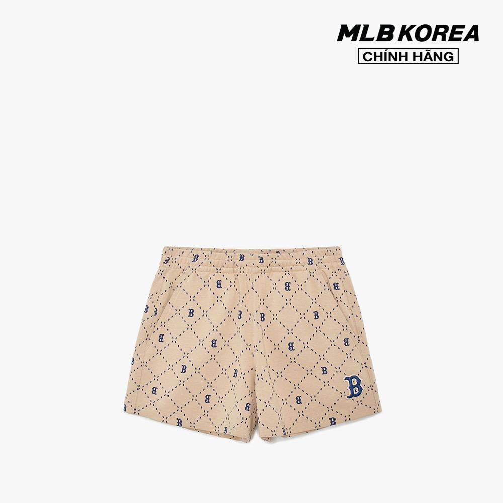 MLB - Quần shorts ngắn nữ lưng thun Dia Monogram All Over 4 In 3FSPM0133
