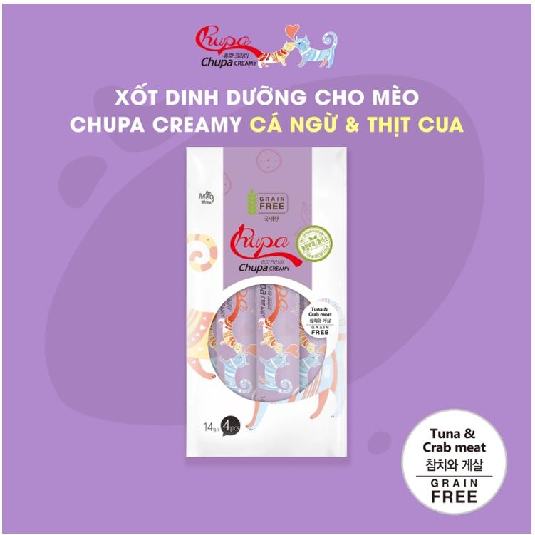 Xốt thịt thật cho mèo Chupa Creamy 56g