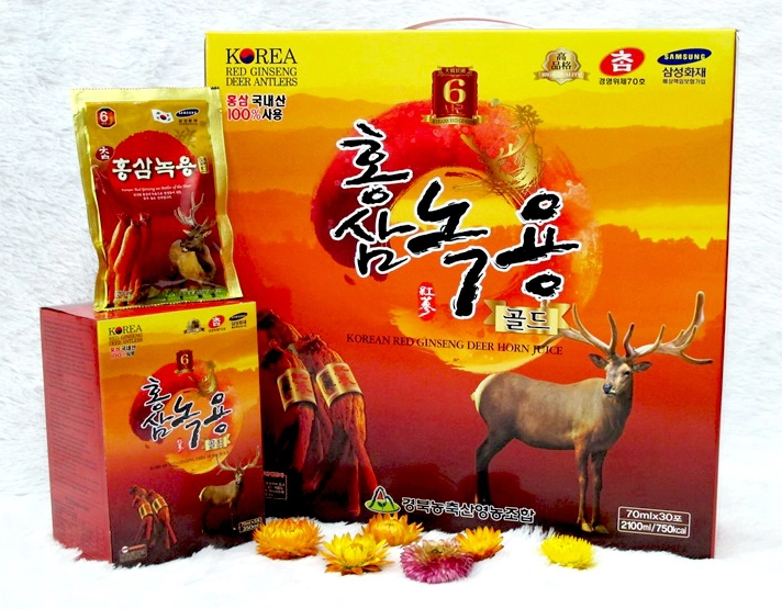Nước hồng sâm nhung hươu Gyeongbuk hộp 70ml * 30 gói - Cho cơ thể luôn tràn đầy năng lượng