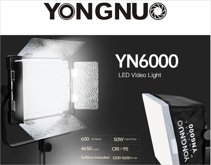 Đèn LED quay phim Yongnuo YN6000 Hàng Chính Hãng