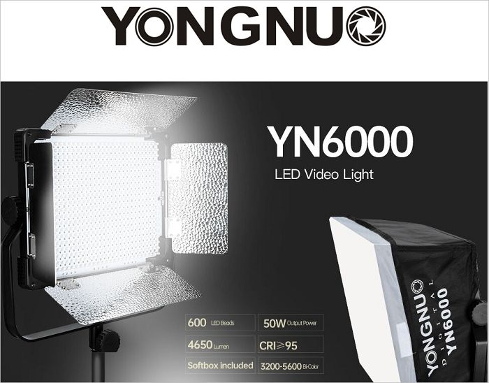 Đèn LED quay phim Yongnuo YN6000 hàng chính hãng