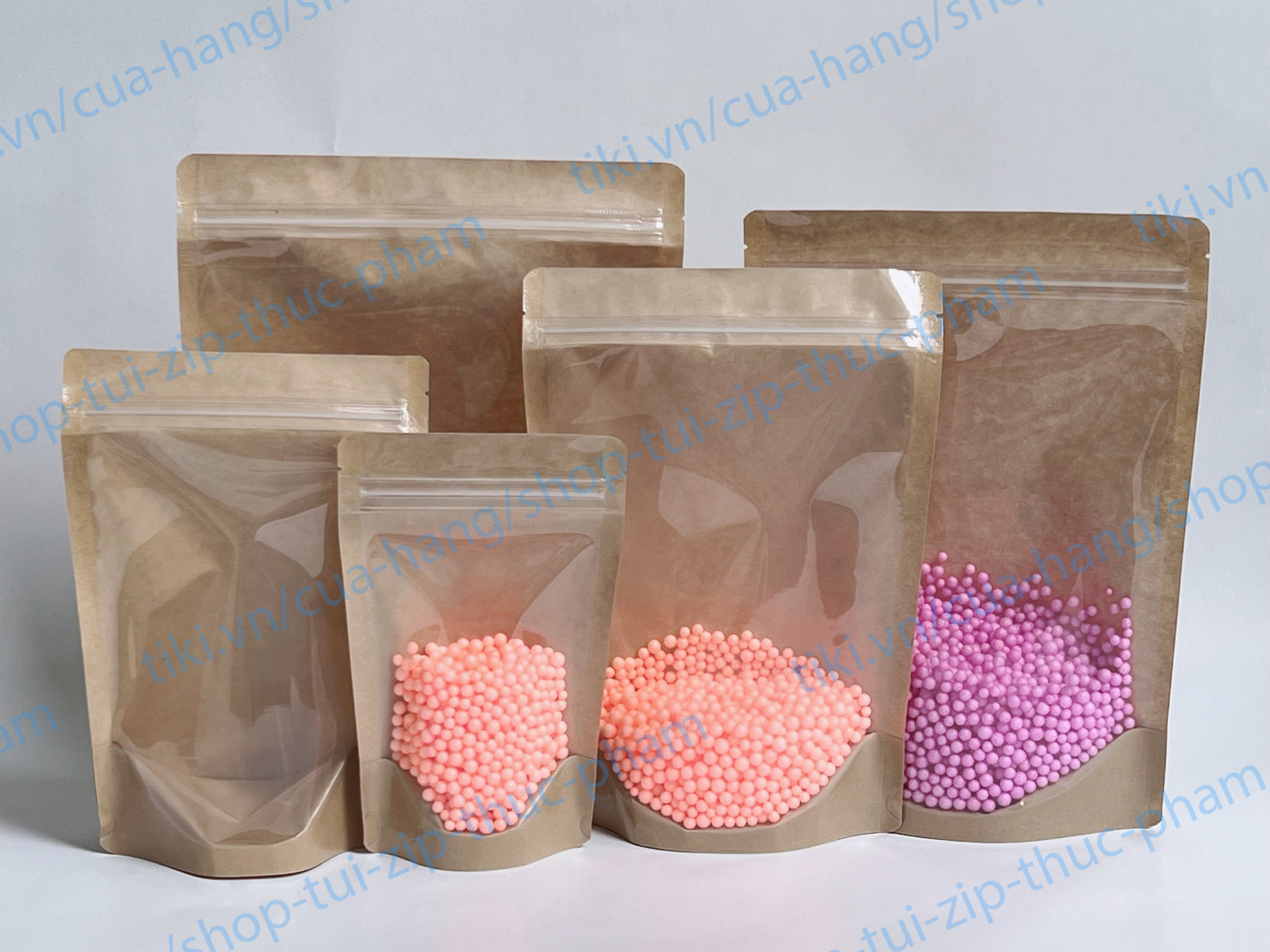 100gram Túi Zip Giấy - Túi Zip zipper ziplock đựng bánh kẹo - Túi giấy đựng thực phẩm, túi đựng bánh kẹo