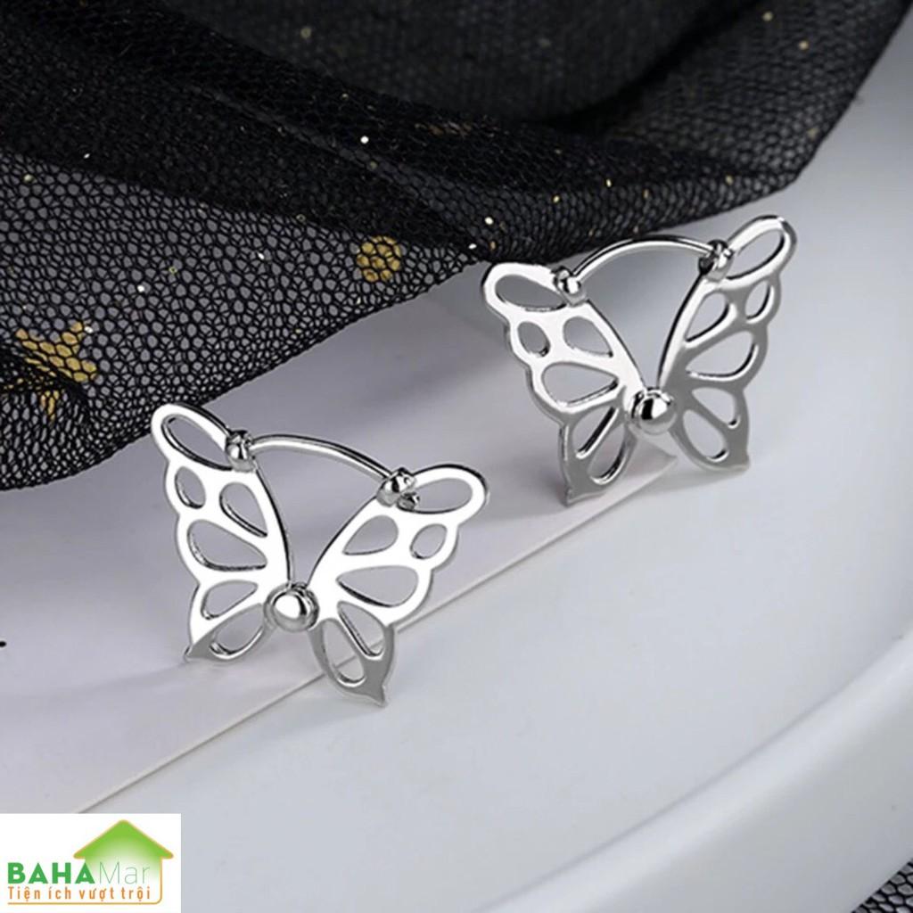 HOA TAI BẠC HÀN QUỐC TẠO HÌNH BƯỚM RỖNG "BAHAMAR" hợp thời trang hình bướm rỗng ấn tượng và sinh động