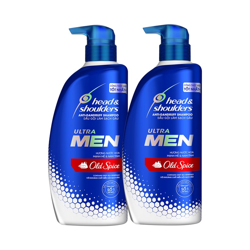 Combo 2 Dầu Gội Head &amp; Shoulders UltraMen Nước Hoa Old Spice 550ml