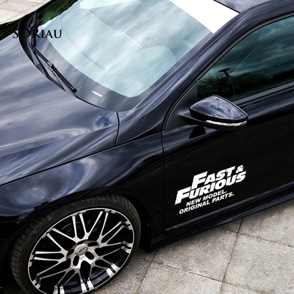 Miếng Dán Xe Hơi Trang Trí In Chữ Fast Furious