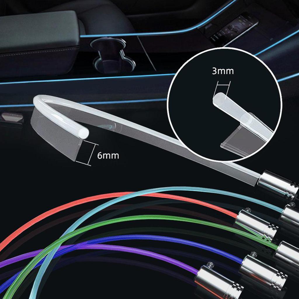 Car Interior Strip Light Colorful RGB Automobile Atmosphere Lighting Set Wireless Bluetooth APP Control Decorative Lights