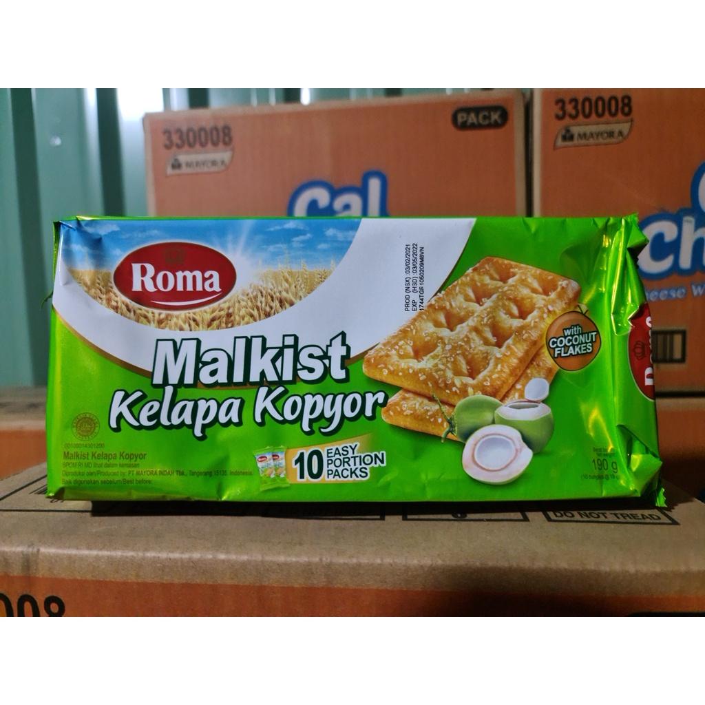 Combo 2 gói Bánh quy giòn vị dừa Roma Malkist (Xanh lá) 190gX2