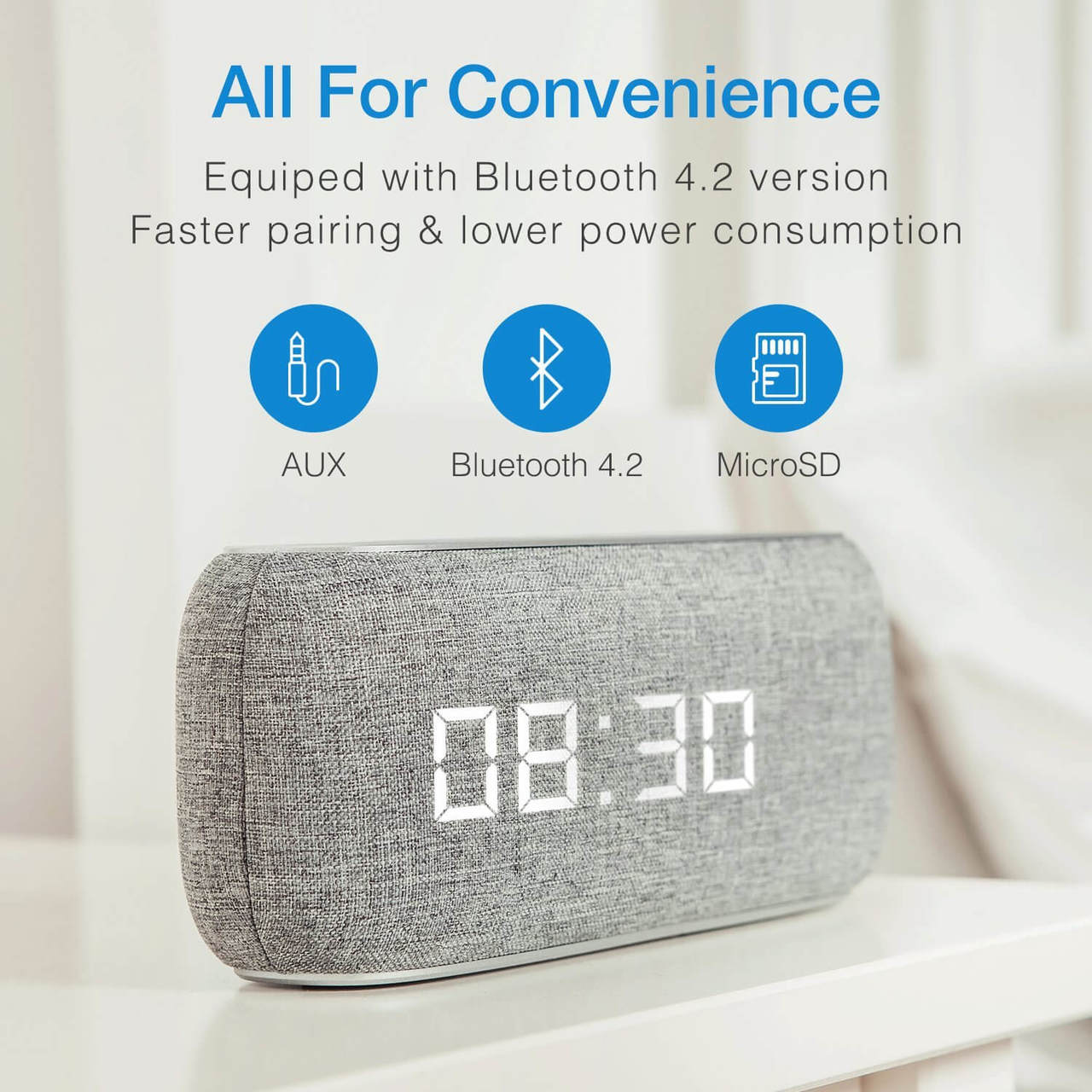 Loa Bluetooth kiêm đồng hồ HAVIT M29/ MX801 - Hàng Chính Hãng