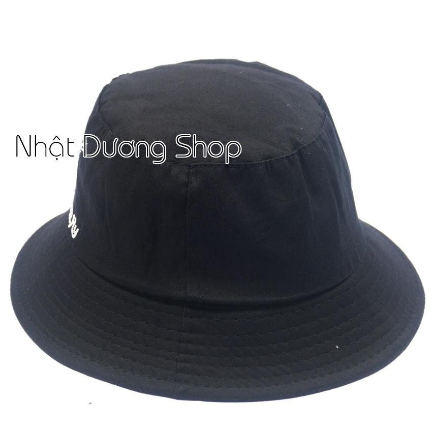 Nón bucket chiếc lá, mũ tai bèo vành nhỏ thêu chiếc lá phù hợp cho nam và nữ