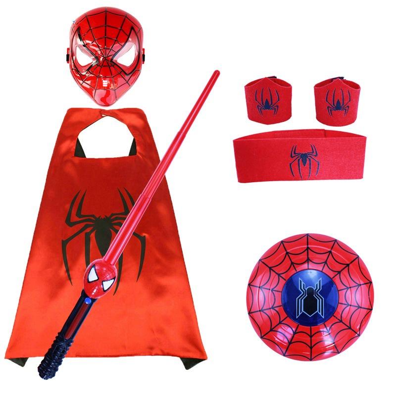Áo siêu nhân spider man bé trai - bộ đồ chơi áo choàng kiếm khiên găng tay spiderman nhí- người nhện dơi captain bat-man