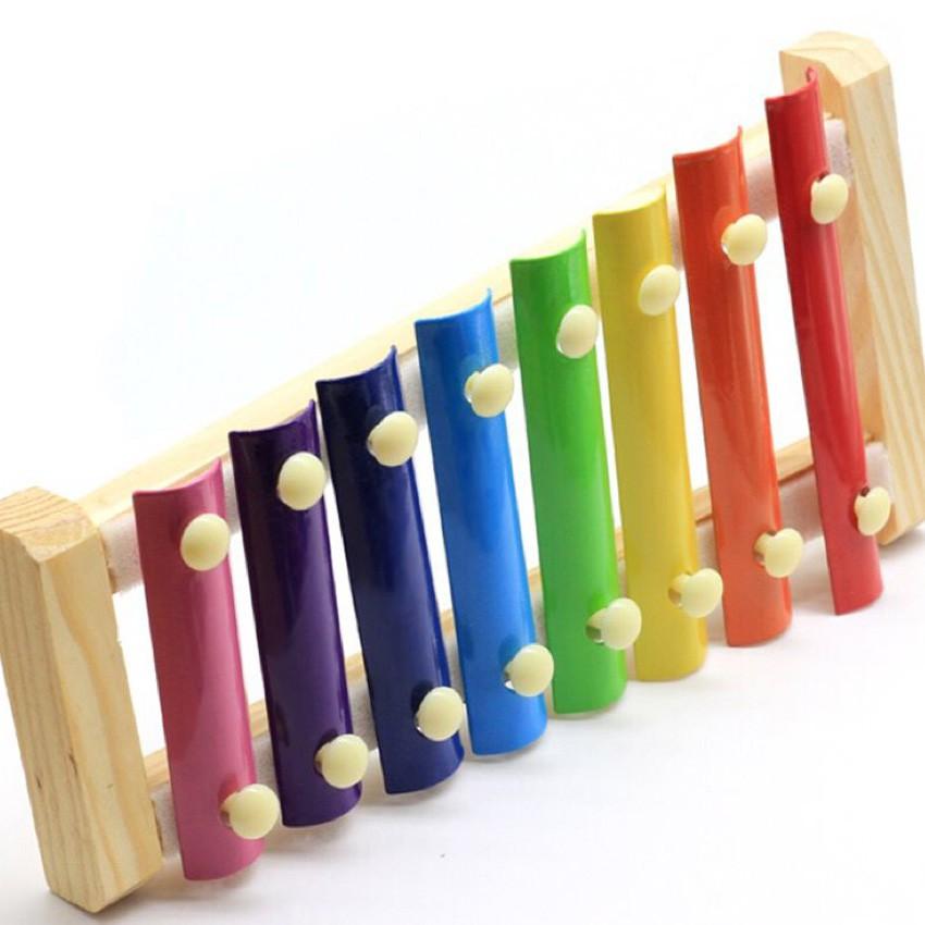 Đồ chơi Đàn Piano Xylophone gỗ 8 thanh quãng - Đồ chơi âm nhạc cho bé giúp trẻ phát triển năng khiếu âm nhạc