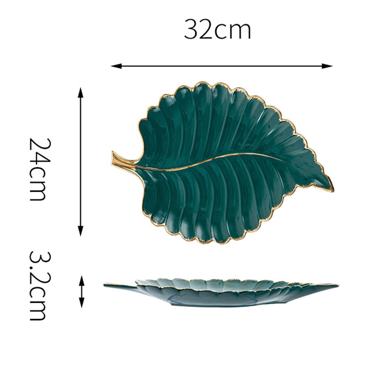 Leaf Storage Tray Plate Food Snack Cake Tray for Appetizer Dessert Snack