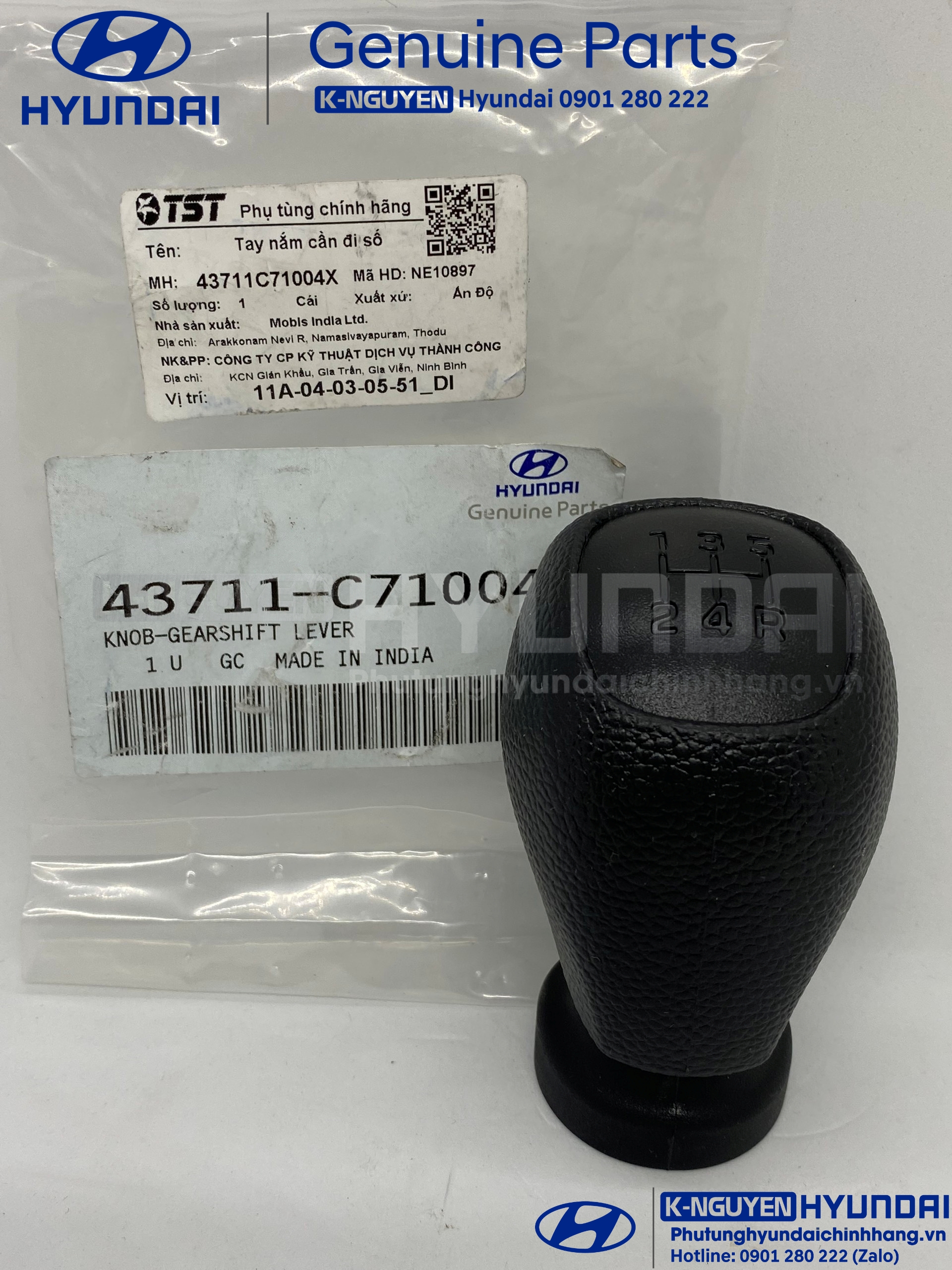 Tay nắm cần số Hyundai i10 và Grand i10 - chính hãng phân phối