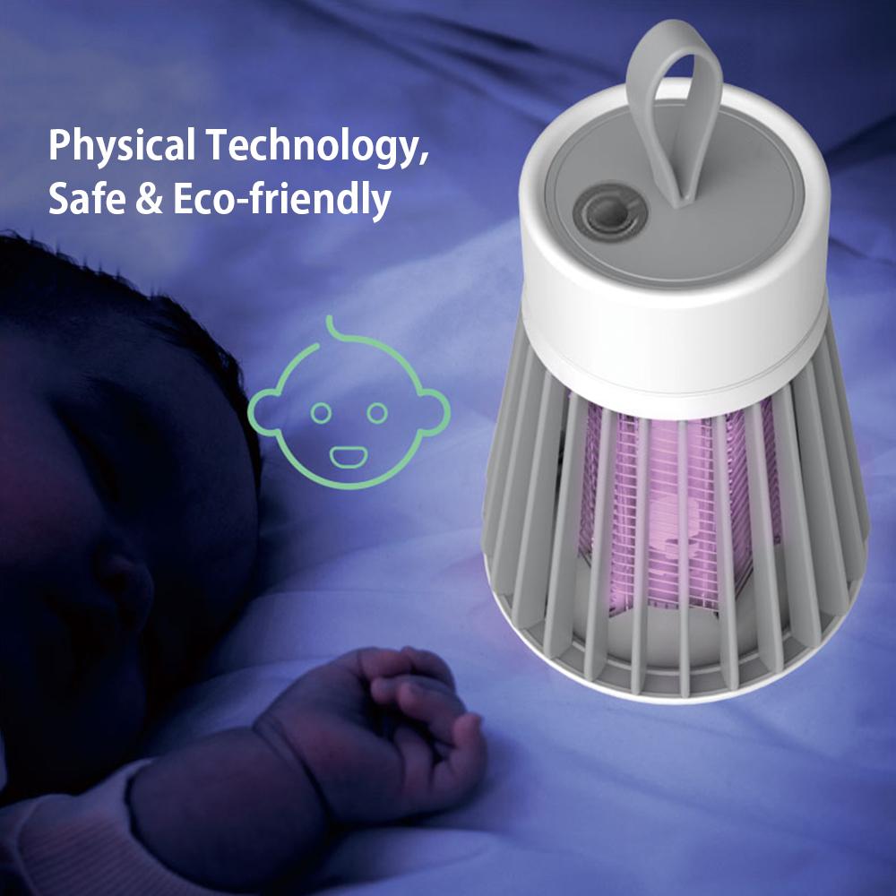 Đèn Bắt Muỗi Điện Di Động Với Tia Uv & Sốc Điện Tích Hợp Pin Yên Tĩnh Bug Zapper