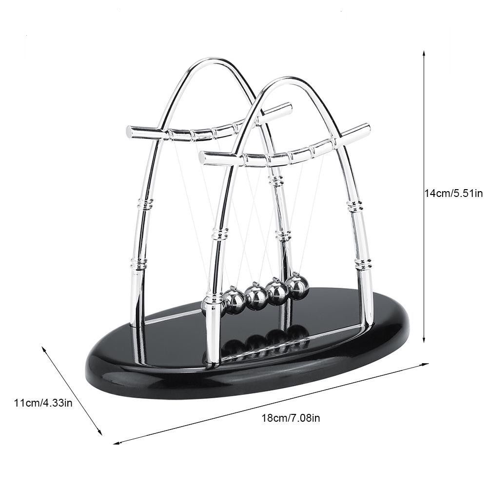 Con lắc Newton, con lắc dao động trang trí bàn học, bàn làm việc XẢ STRESS hiệu quả, quà tặng độc đáo. - Loại Lớn (18cm)