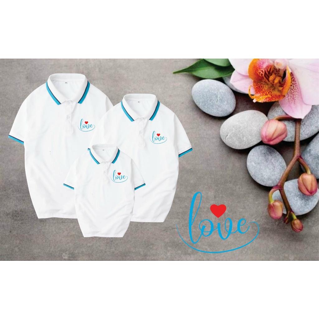 Áo Thun Gia Đình Có Cổ .Chất Liệu Poly Thái 4 Chiều Đủ Size Cho Tất Cả Các Thành Viên Trong Gia Đình Từ 8 Đến 100kg .