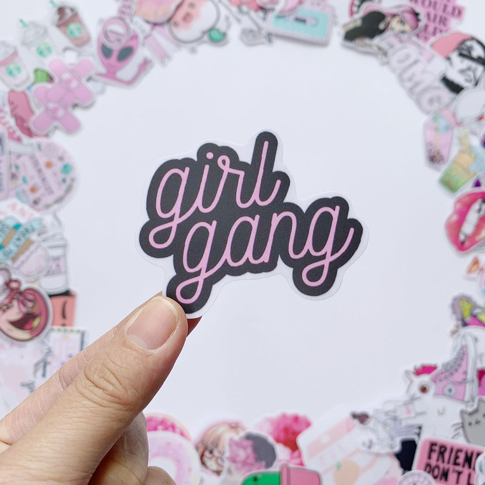 50 Sticker Hồng Pastel Hình Dán Chủ Đề Màu Sắc Dễ Thương Cute Chống Nước Decal Chất Lượng Cao Trang Trí Va Ly Du Lịch Xe Đạp Xe Máy Xe Điện Motor Laptop Nón Bảo Hiểm Máy Tính Học Sinh Tủ Quần Áo Nắp Lưng Điện Thoại