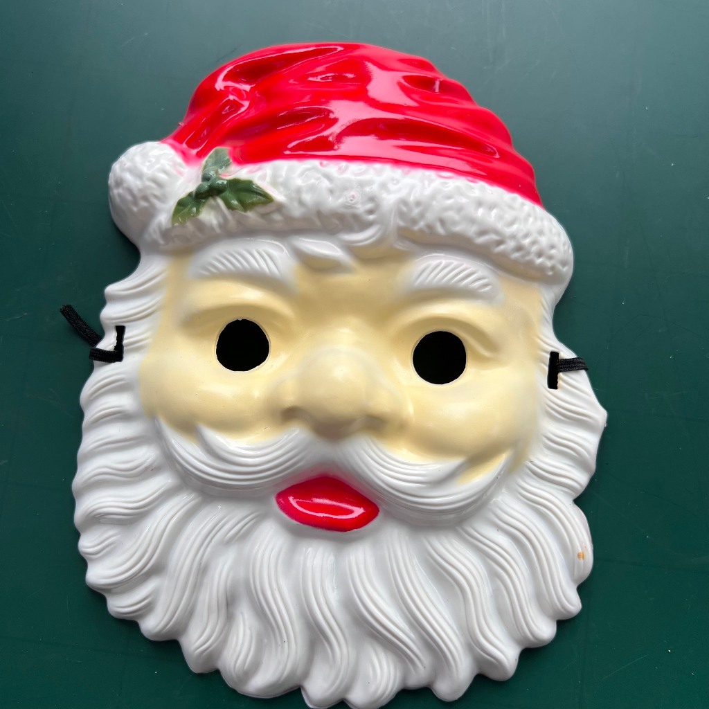 Mặt nạ ông già noel bằng nhựa hóa trang Giáng sinh, Halloween cho trẻ em