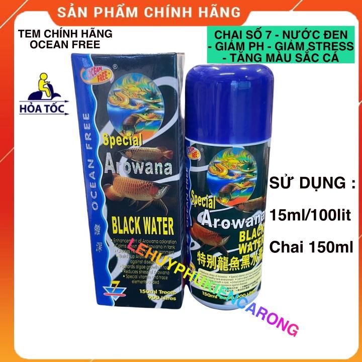 Chai số 7 cá rồng BLACK WATER - Chai Nước Đen - Giảm PH , Tăng Sức Đề Kháng, Phát Triển Màu Sắc Cho Cá Chai 150ml