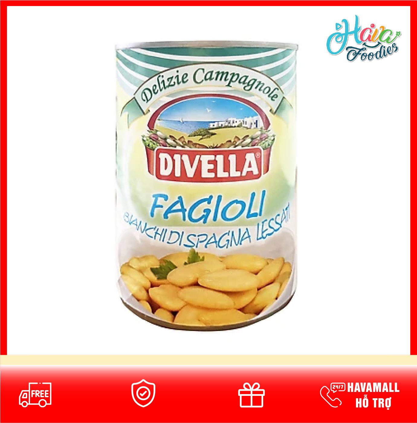 Đậu Bơ Trắng - Fagioli Divella Italia 400Gram