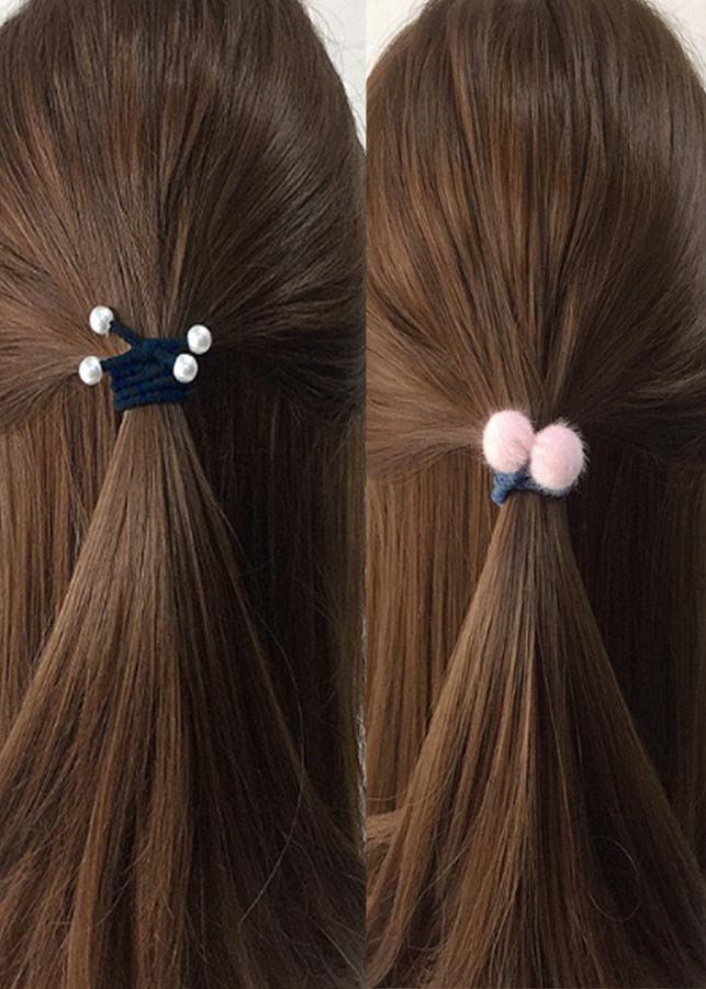 Bộ 12 dây cột tóc nhiều màu siêu dễ thương