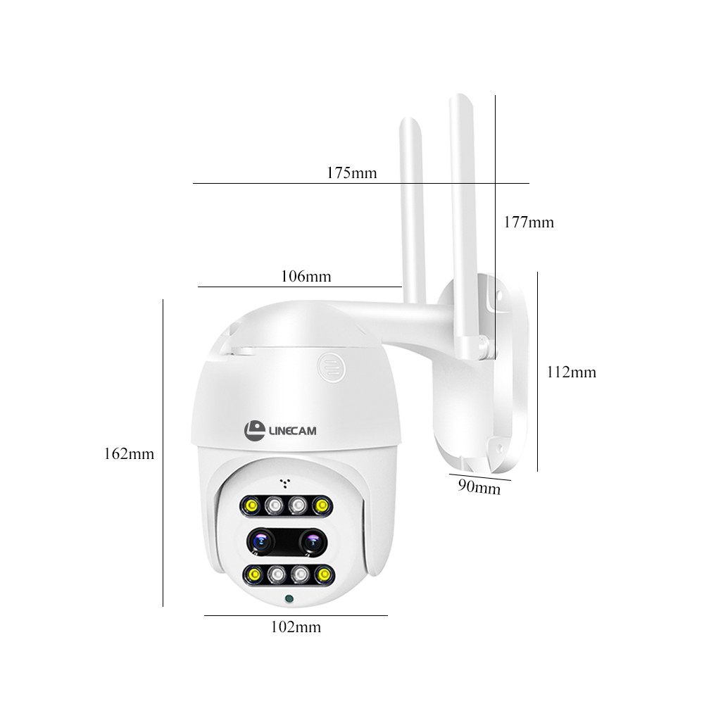 Camera IP Wifi LINECAM LC3600 2.0MP ZOOM 3X Xoay 360 Độ - Hàng Chính Hãng