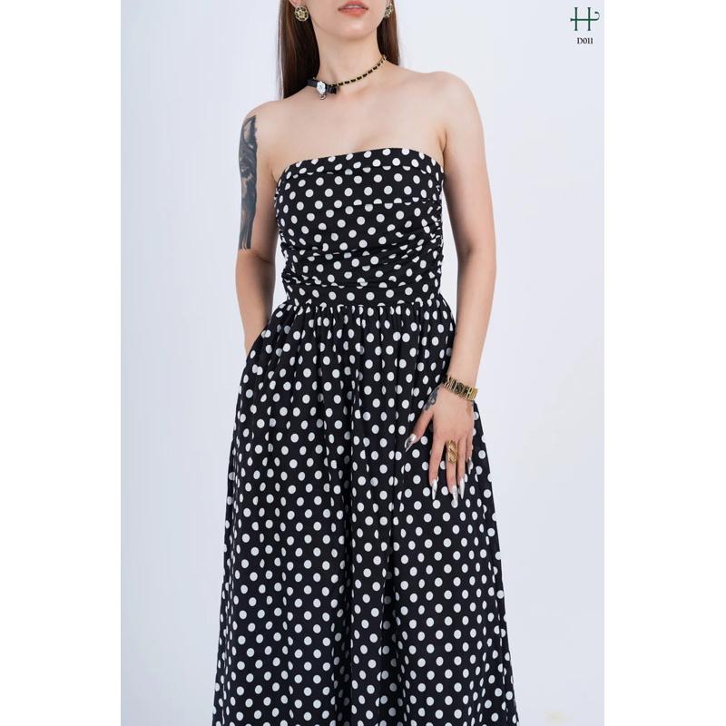 Đầm chấm bi tinh tế sang trọng -D11