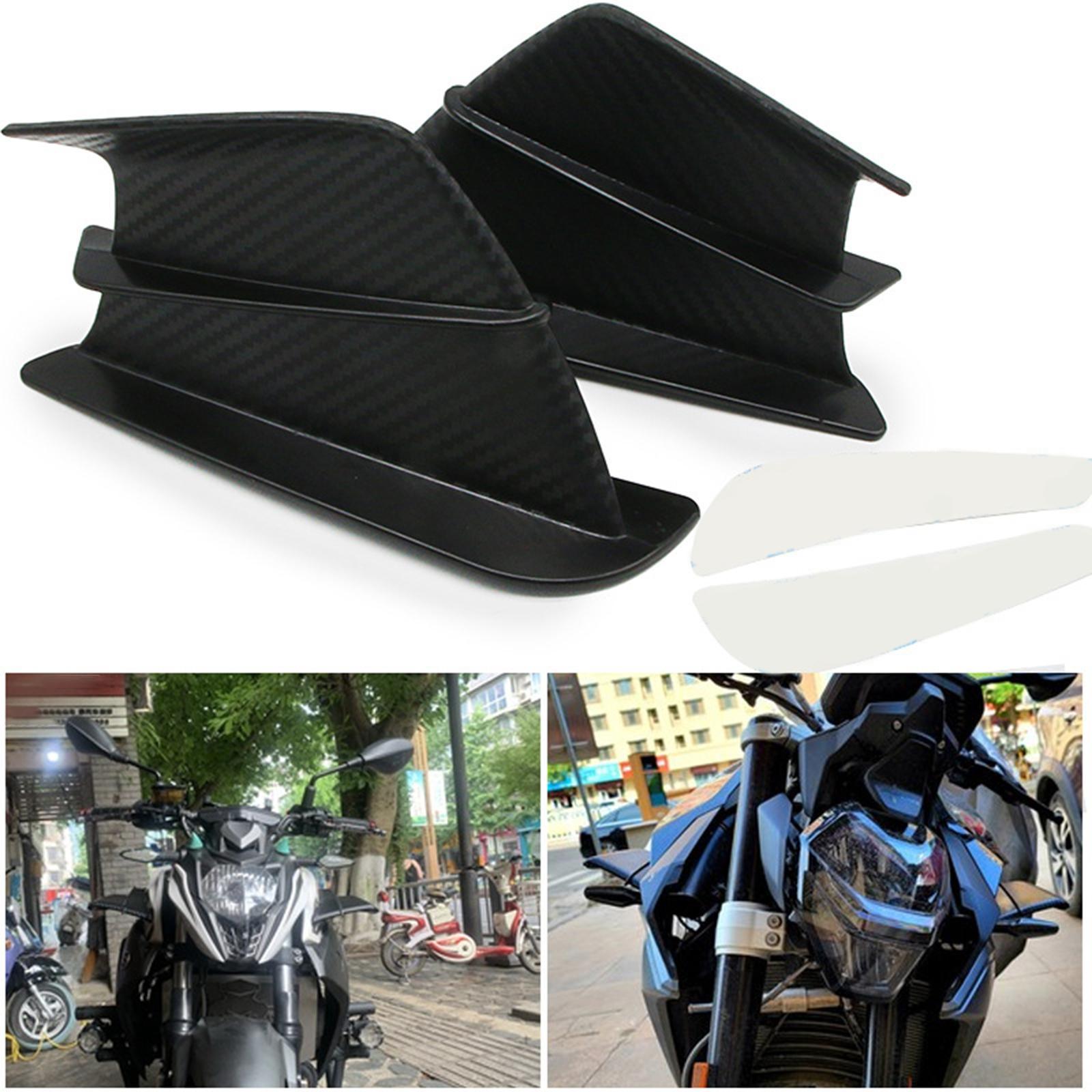 Carbon Fibre Motorcycle Fixed Winglets Aerodynamic Trims