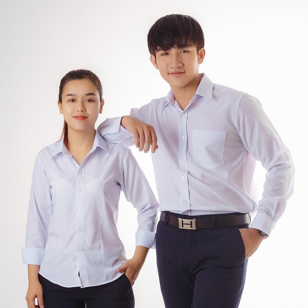 ÁO HỌC SINH NAM VẠT BẦU TAY DÀI