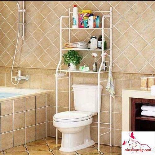 Kệ để đồ nhà tắm nhà vệ sinh sau Toilet thông minh 3 tầng có thể làm kệ để chậu hoa cây cảnh,tặng kèm tấm dán khử mùi nhà vệ sinh. Shop giao mầu ngẫu nhiên