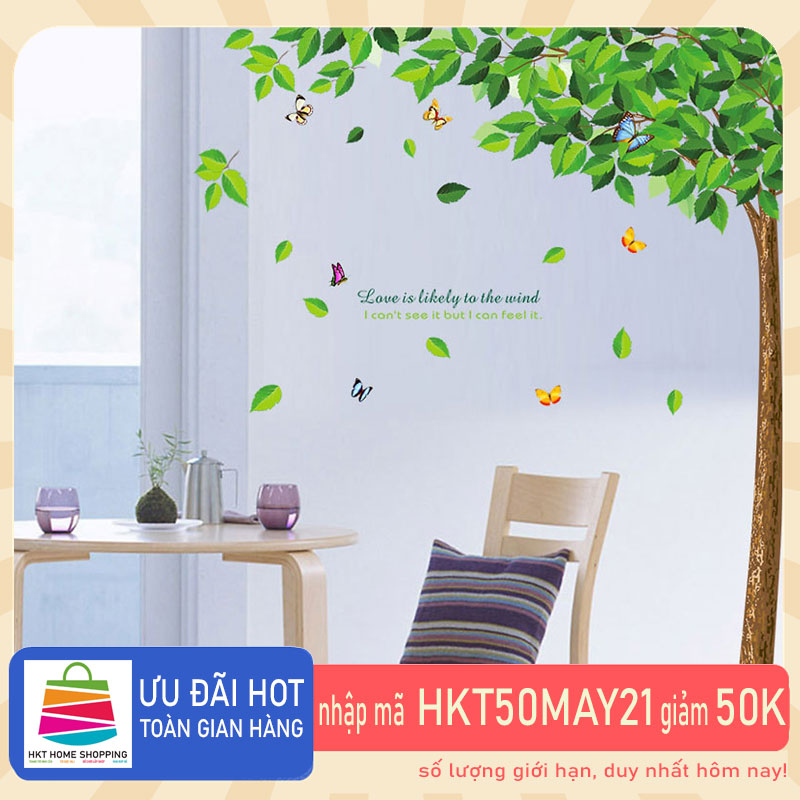 Decal Dán Tường Cây Xanh Mát- LA6026