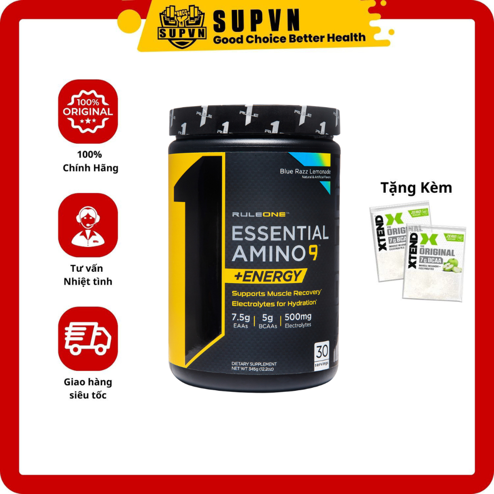 Rule 1 Essential Amino 9 Energy 30 Serving - EAA Thực Phẩm Bổ Sung Giúp Tăng Cơ 30 lần dùng