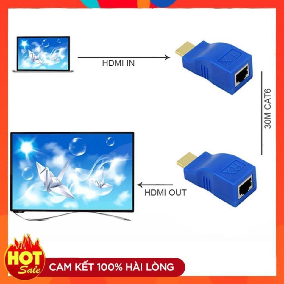 Bộ khuếch đại HDMI qua RJ45 ( cáp mạng ) kéo dài 30m ( HDMI to lan )