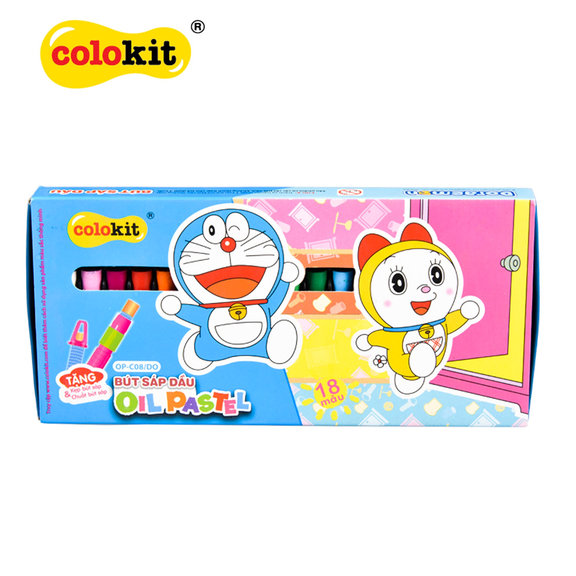 Bút sáp dầu màu Pastel Thiên Long Colokit Doraemon OP-C08/DO