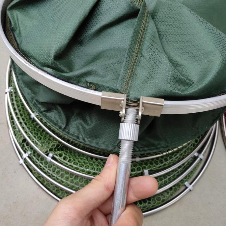 Giỏ đựng cá vành chất liệu inox ,rọng đựng cá lưới chất liệu dù có bọc nhựa