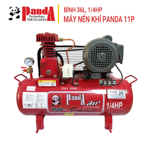 Máy nén khí dây đai Panda 11P, Công suất 1/4HP, Bình 36L