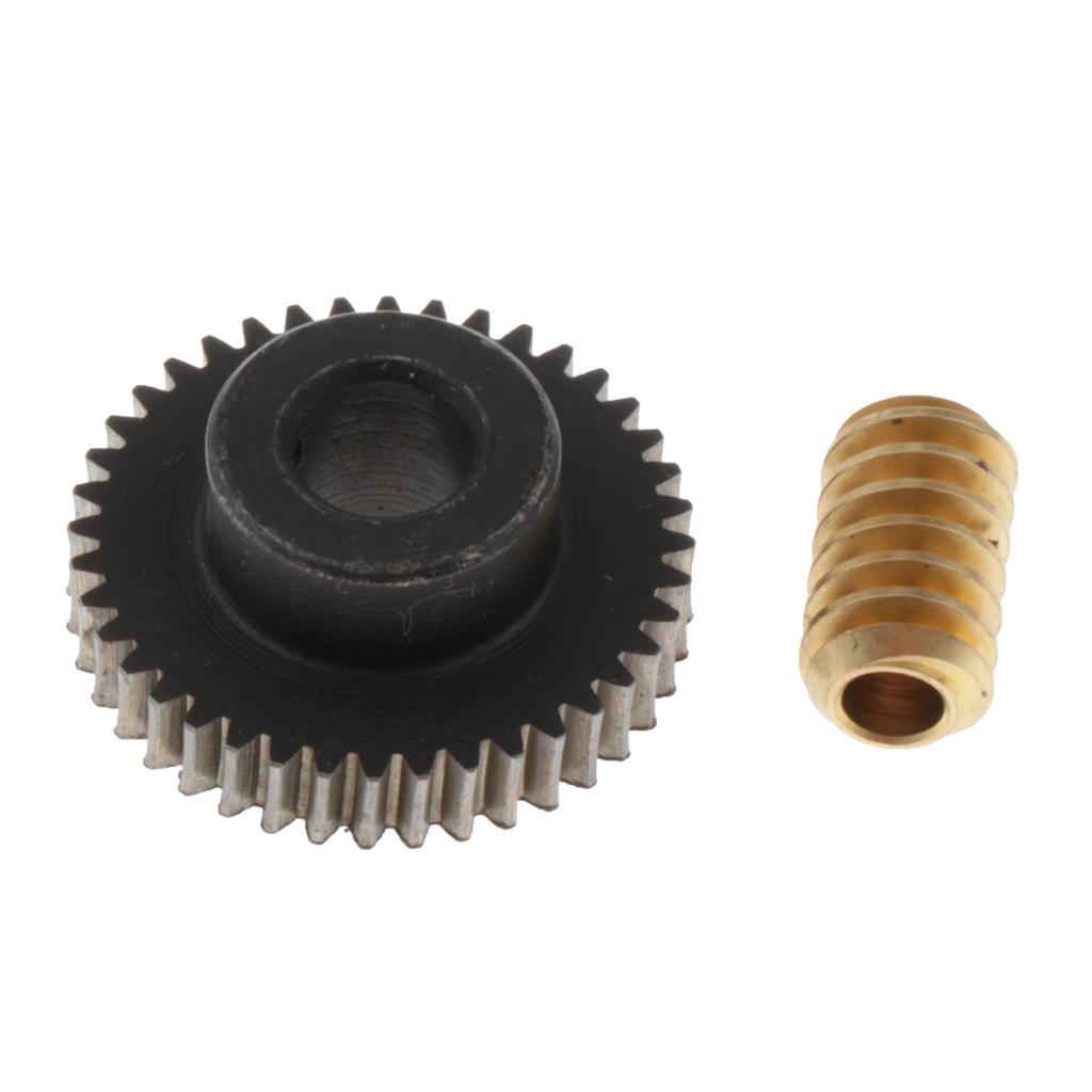 0.5 Mô Đun Thép Con Sâu Bánh Răng 40 Răng + Đồng Gear Trục Bộ