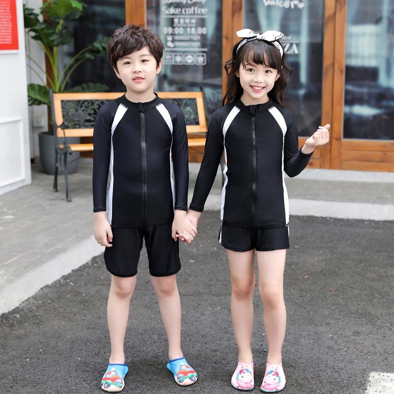 Phong cách mới nhất của trẻ em wetsuit chia bộ ba mảnh chống áo tắm trung và lớn trẻ em lặn không thấm nước nữ hàng đầu quần short quần