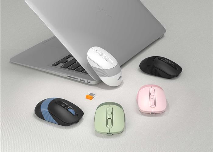 Chuột không dây Bluetooth &amp; Wireless 2.4GHz - FB10C A4TECH - Pin Sạc - Hàng Chính Hãng