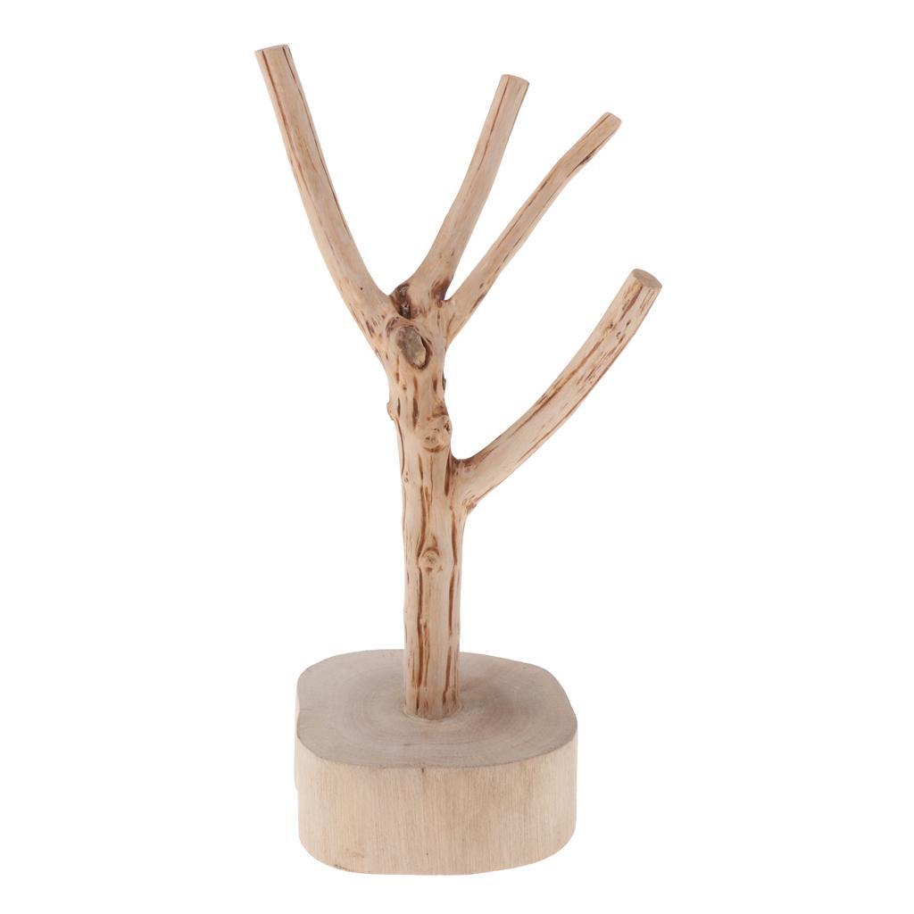 Wood Shelf Cup Mug Holder Tree Shape Stand Storage Display Rack