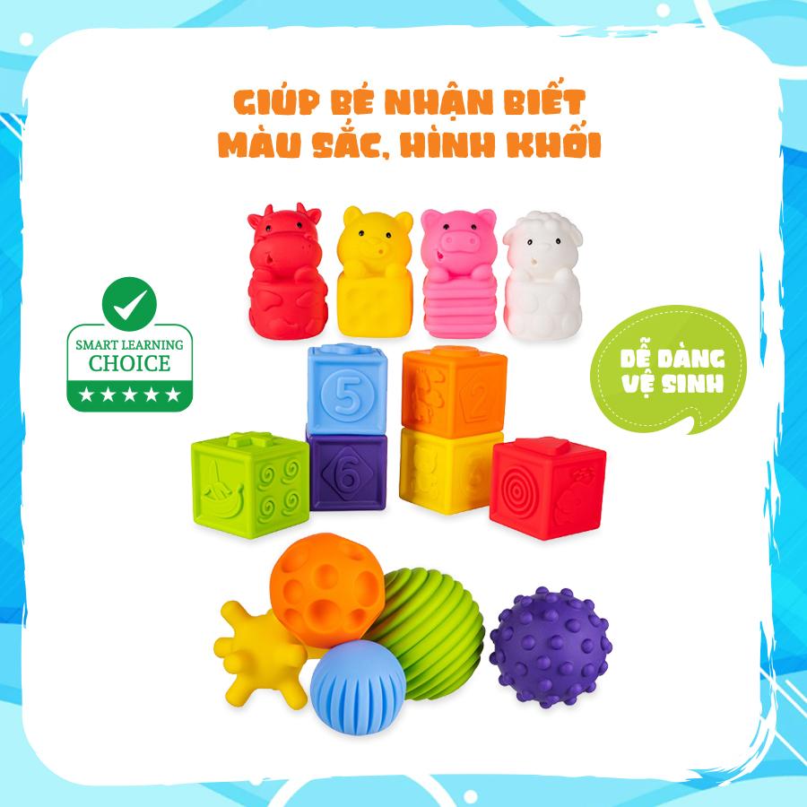 Đồ Chơi PEEK A BOO Hình Khối Nhựa Mềm Cho Bé-16 Chi Tiết PAB025