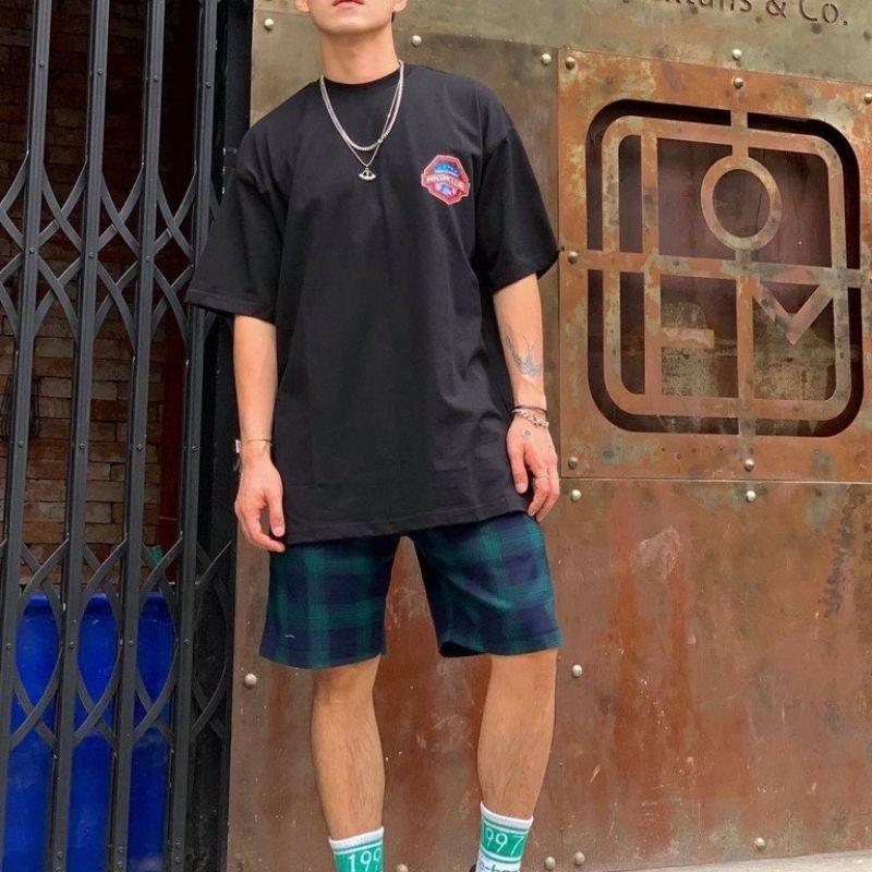 Áo thun unisex tay lỡ Highclub Racing Labels Tee đầy đủ tag cổ tag tay - Hany shop