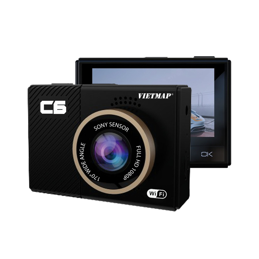 Camera Hành Trình Ô tô - Thiết Bị Ghi Hình VietMap C6 + Kết Nối WiFi + Thẻ Nhớ 16GB