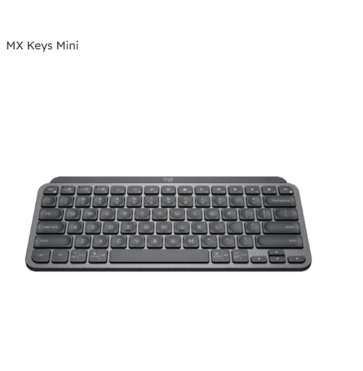 Bàn phím KHÔNG DÂY phát sáng tối giản với các phím emoji và đọc chính tả LogitechMX Keys Mini - HÀNG CHÍNH HÃNG