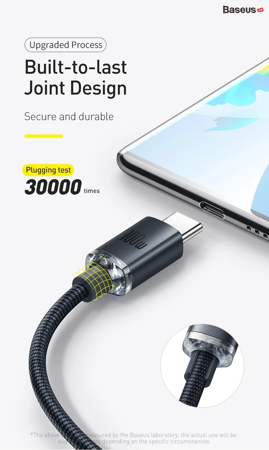 Cáp sạc nhanh 100W USB to Type-C Baseus Crystal Shine Series Fast Charging- hàng chính hãng