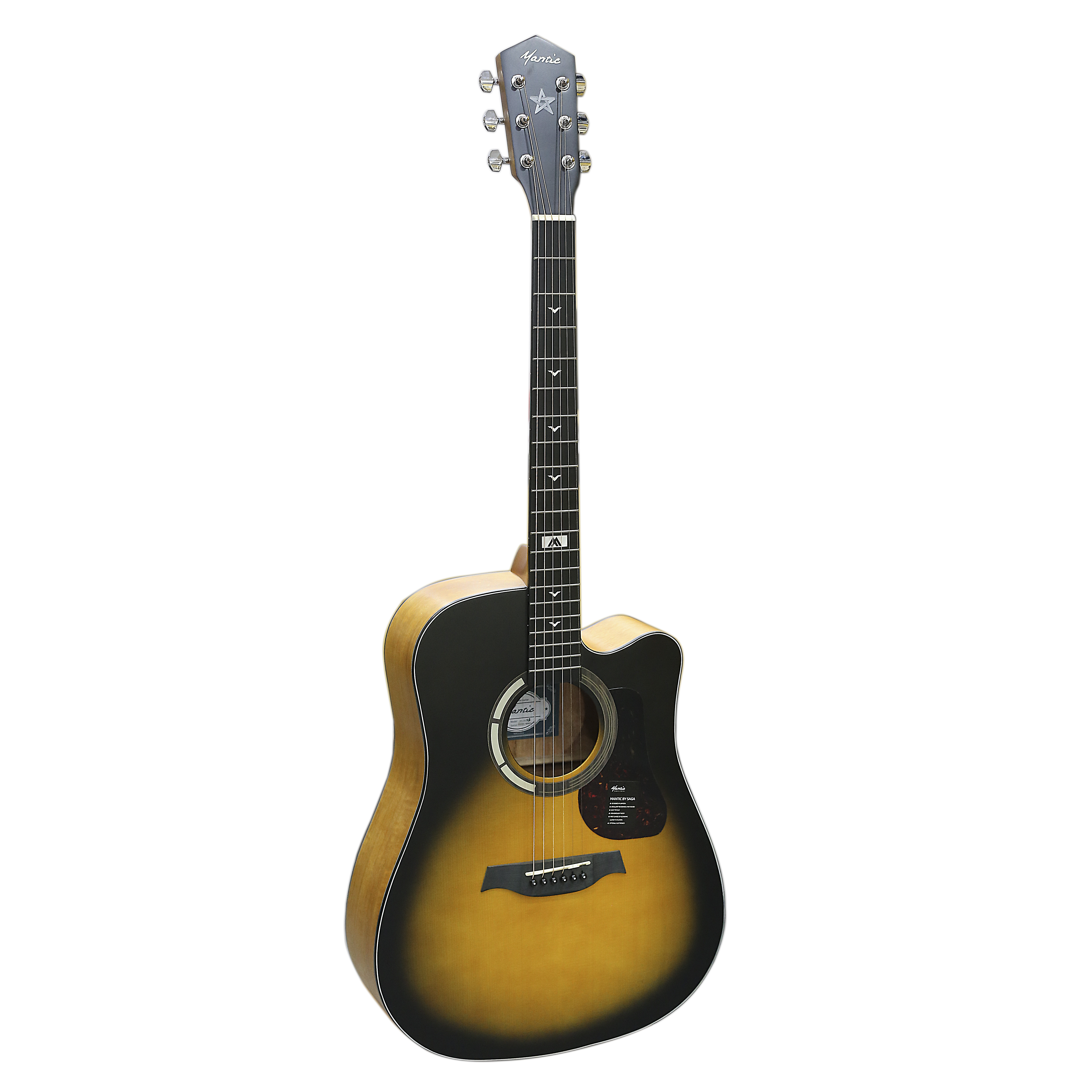 Đàn Guitar Acoustic GT-1DC Mầu Sunburst Chất Lượng Tốt