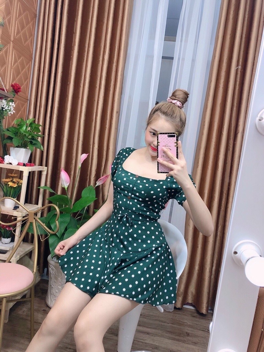 Set áo kèm quần giả váy thời trang