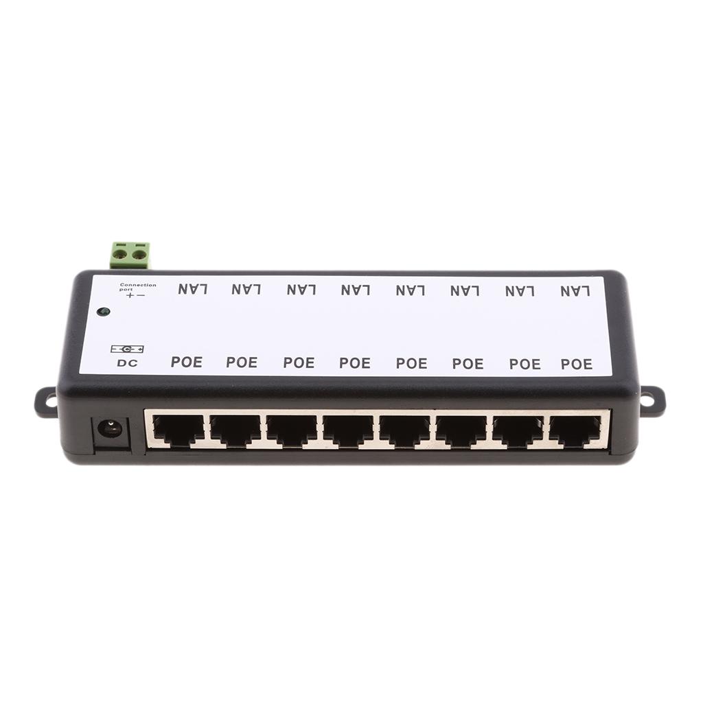 8 Cổng PoE PoE Injector Chuyển Đổi Thụ Động Mô Đun Cung Cấp Năng Lượng Cho Ethernet