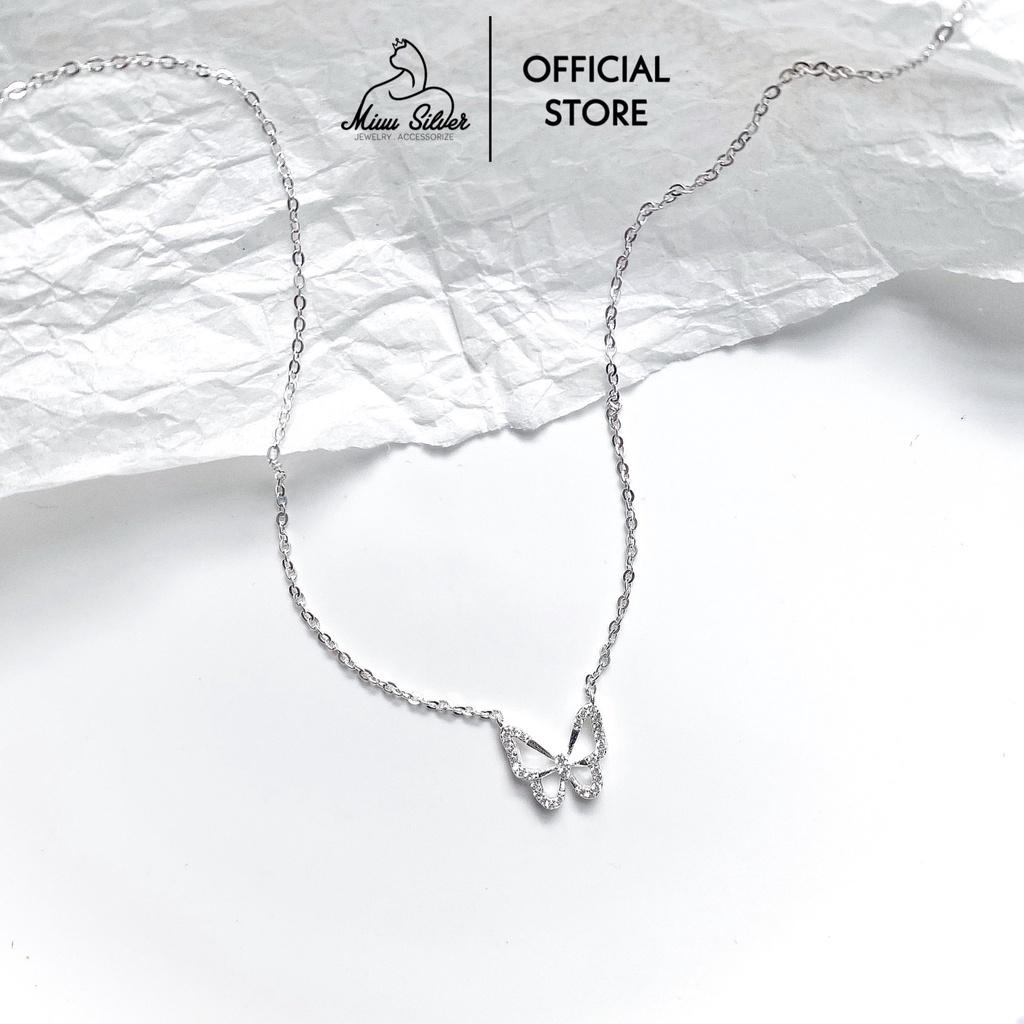 Dây chuyền bạc Miuu Silver, vòng cổ nữ mặt hồ điệp xinh xắn Butterfly Necklace