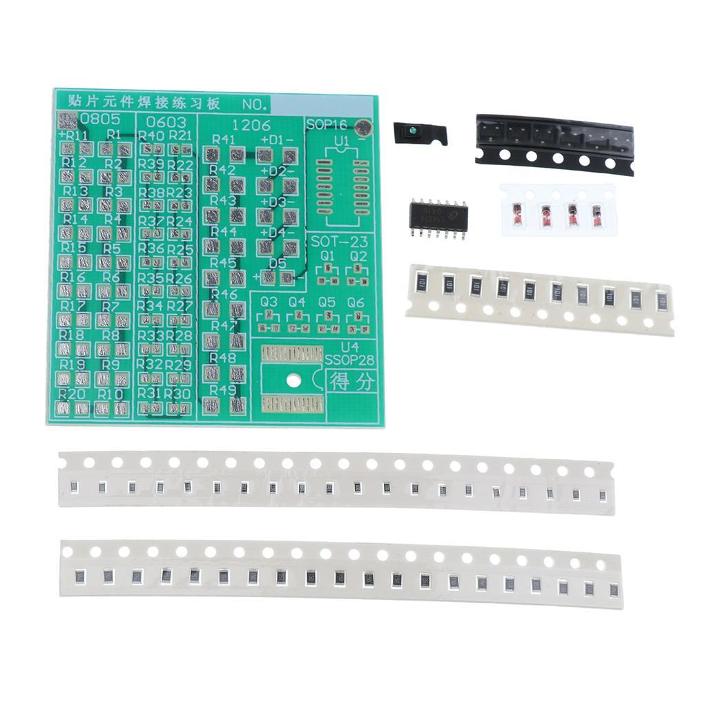 3-7pack SMD Component Welding Practice Board Soldering Practice DIY Kit